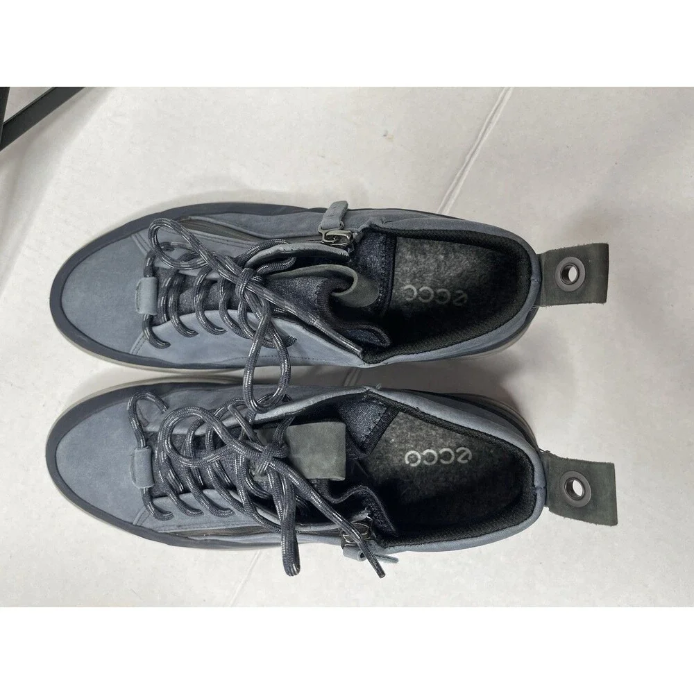Ecco Gore Tex Womens Lace Up Zip Up Blue Shoes Women’s 9.5 ,EU 40 ,Men Size 7